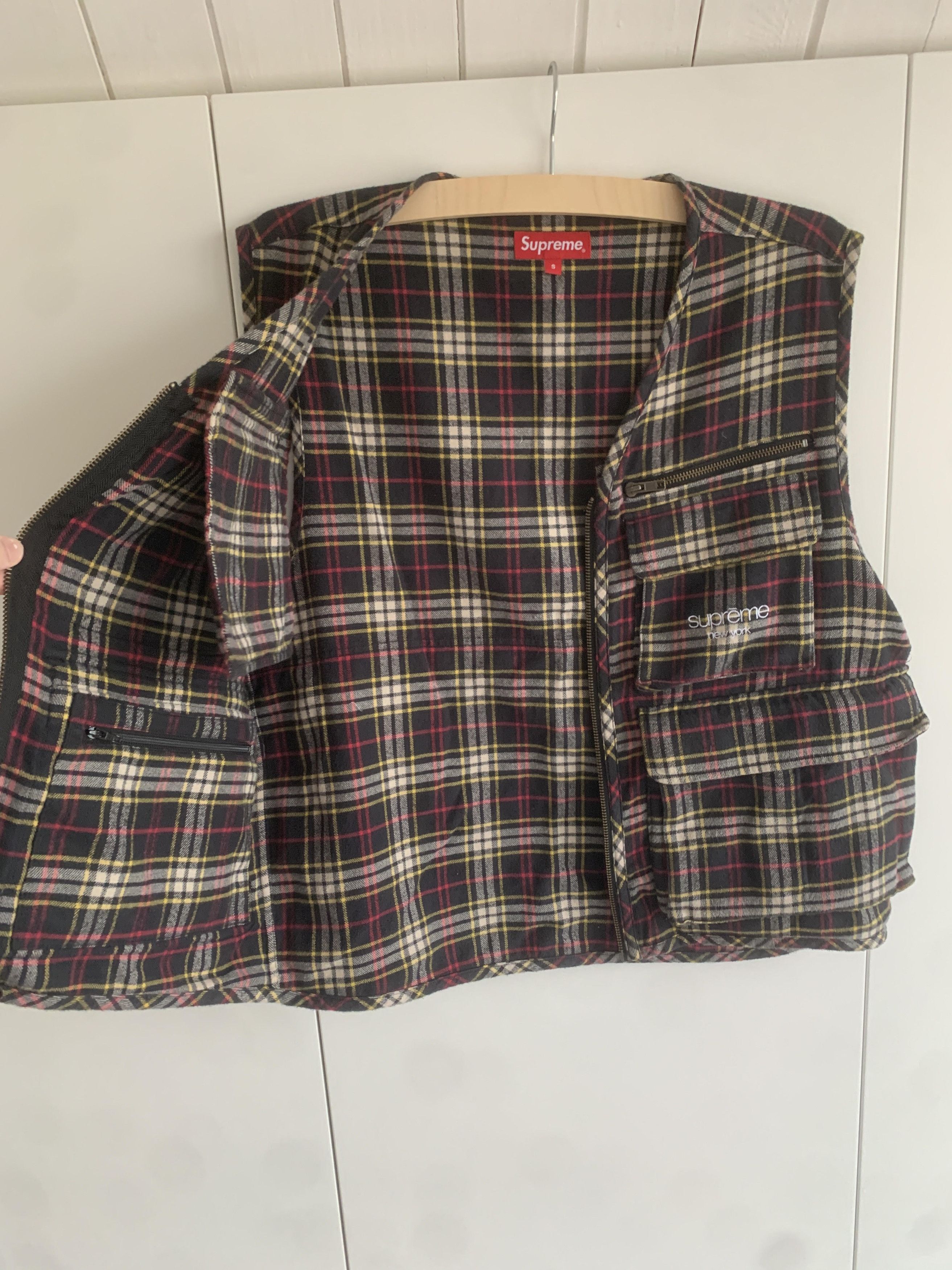 Supreme Supreme tartan flannel cargo vest black Size US S / EU 44-46 / 1 - 3 Thumbnail