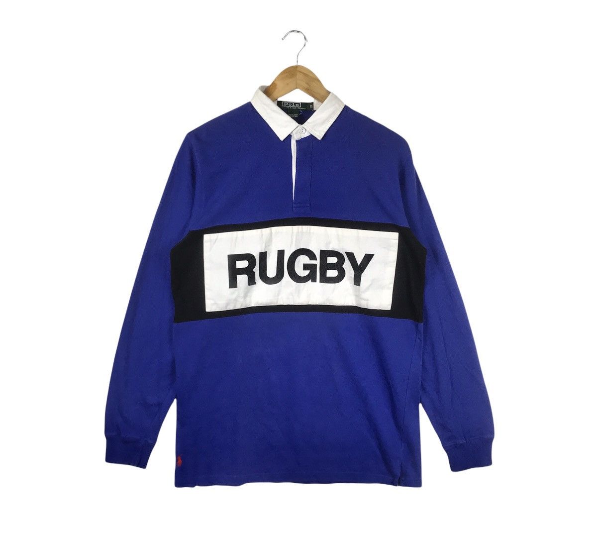 Polo Ralph Lauren Vintage Polo Ralph Lauren Polo Rugby Sweatshirt From Macau Size US XL / EU 56 / 4 - 1 Thumbnail