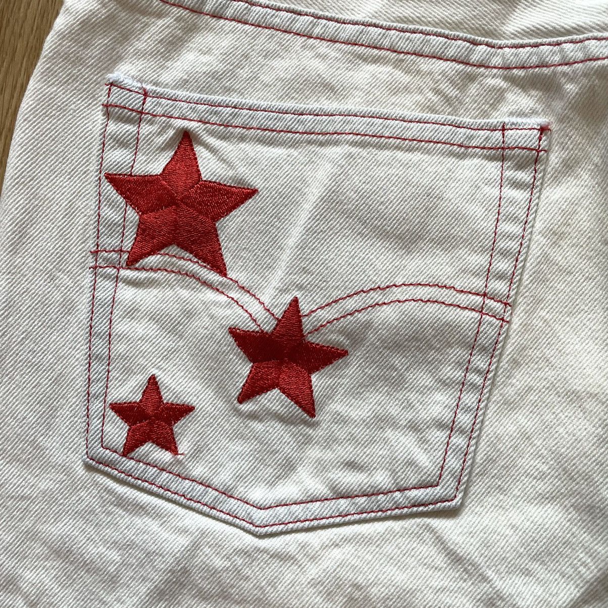 Levi's Rare Levis 501 Embroidered Stars Milk Cream White Jeans Pant Size US 30 / EU 46 - 8 Thumbnail
