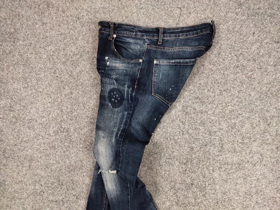 Dsquared2 Authentic Dsquared2 Slim Fit Jeans Distressed Blue Denim Size US 31 - 22 Thumbnail