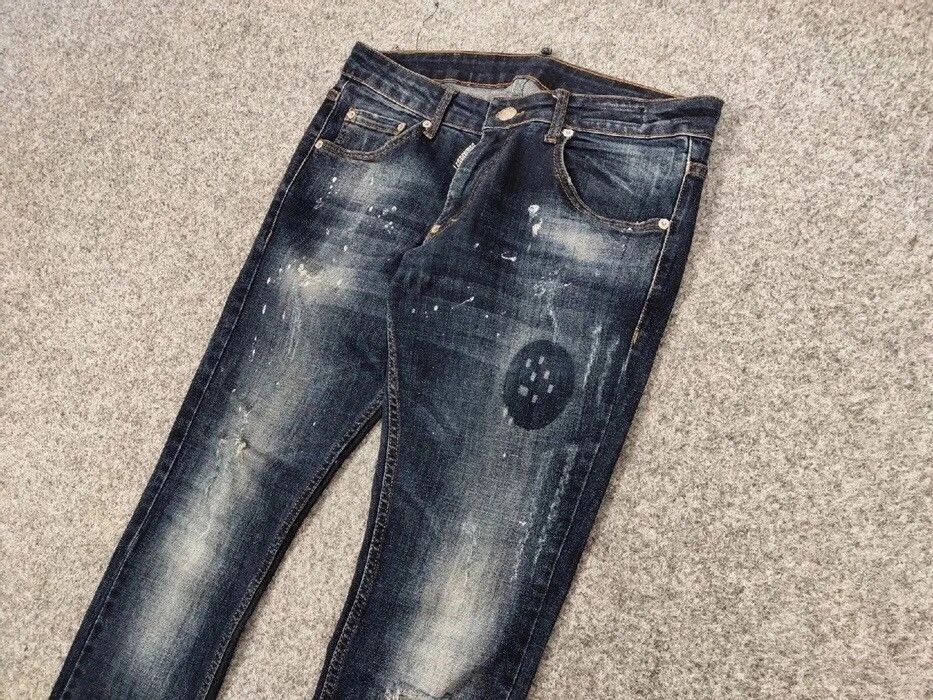 Dsquared2 Authentic Dsquared2 Slim Fit Jeans Distressed Blue Denim Size US 31 - 4 Thumbnail