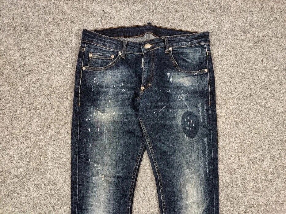 Dsquared2 Authentic Dsquared2 Slim Fit Jeans Distressed Blue Denim Size US 31 - 6 Thumbnail