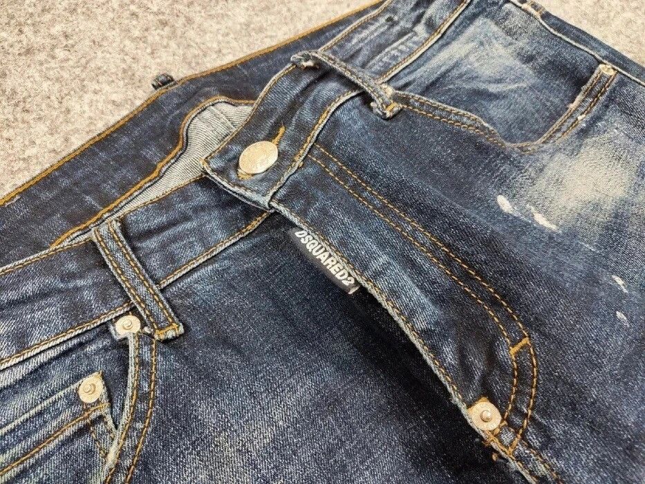 Dsquared2 Authentic Dsquared2 Slim Fit Jeans Distressed Blue Denim Size US 31 - 13 Thumbnail