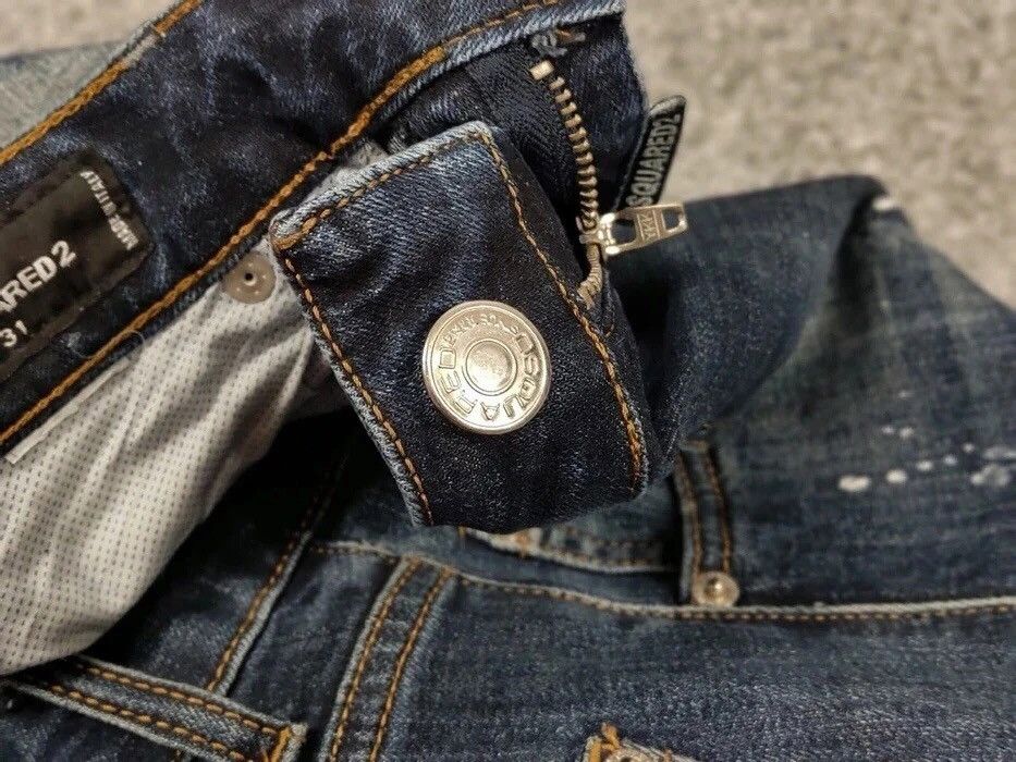 Dsquared2 Authentic Dsquared2 Slim Fit Jeans Distressed Blue Denim Size US 31 - 20 Thumbnail