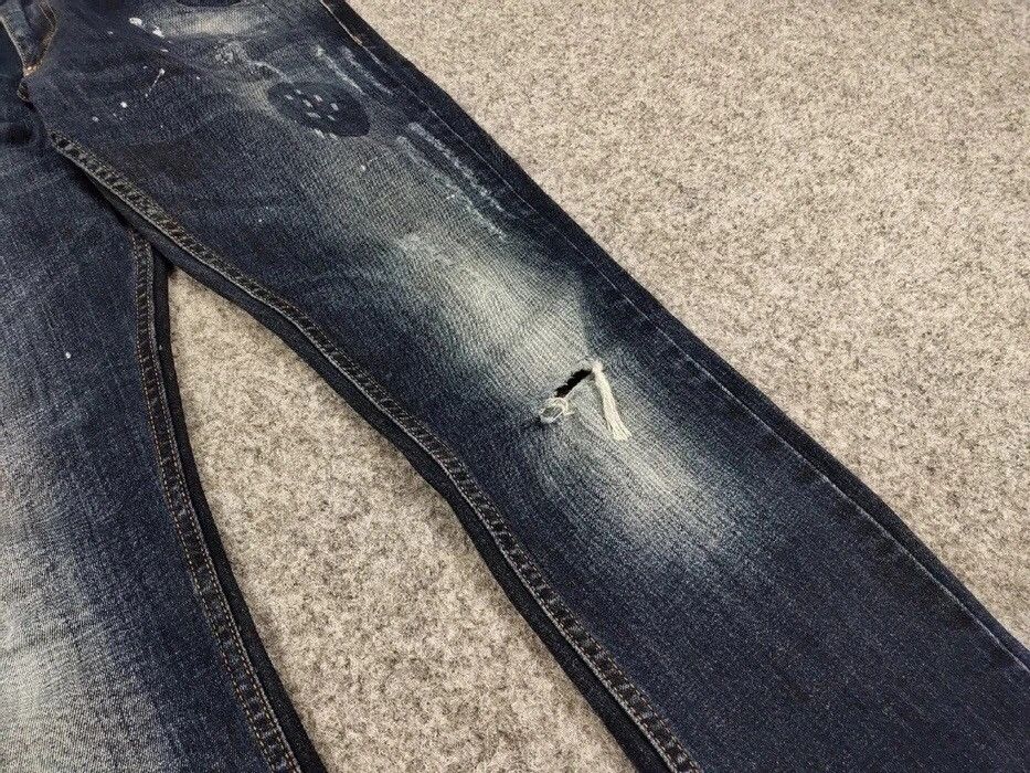 Dsquared2 Authentic Dsquared2 Slim Fit Jeans Distressed Blue Denim Size US 31 - 10 Thumbnail