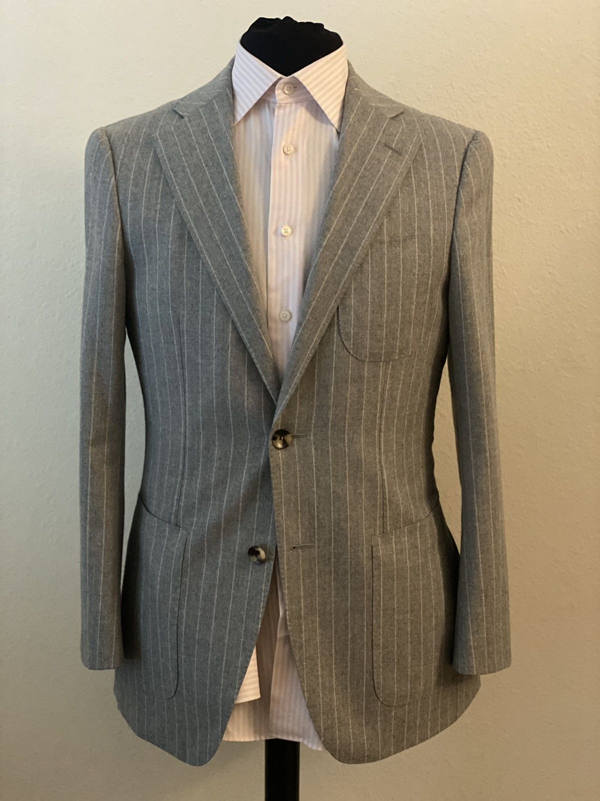 Suitsupply Pinstriped Grey Sport Jacket Size 36R - 1 Preview