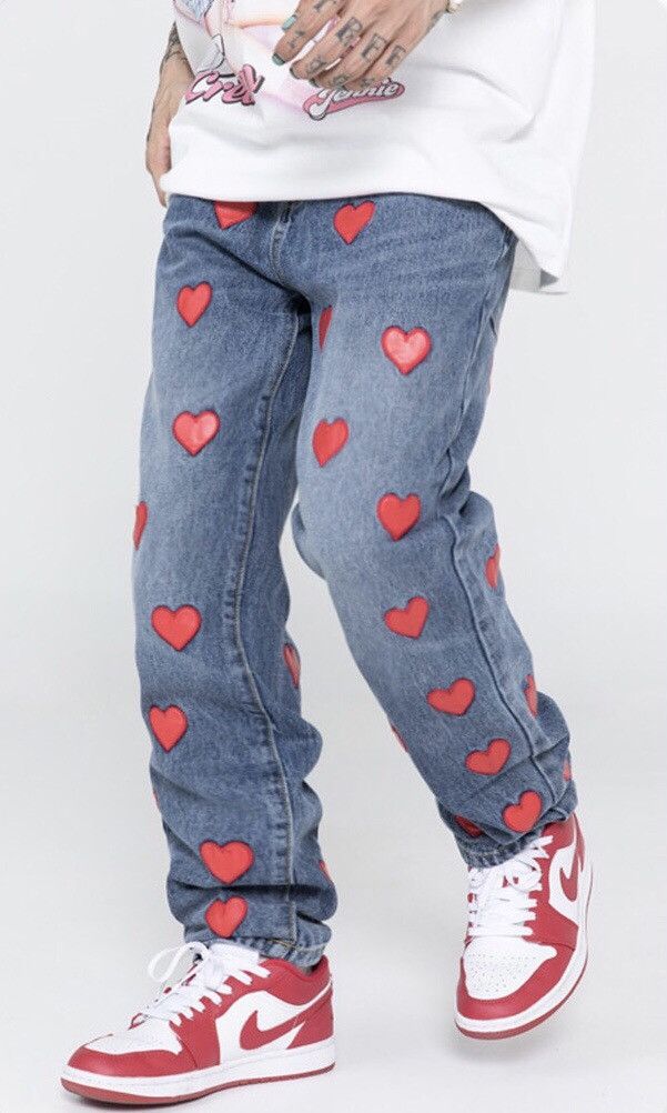 Red high quality Custom Jeans