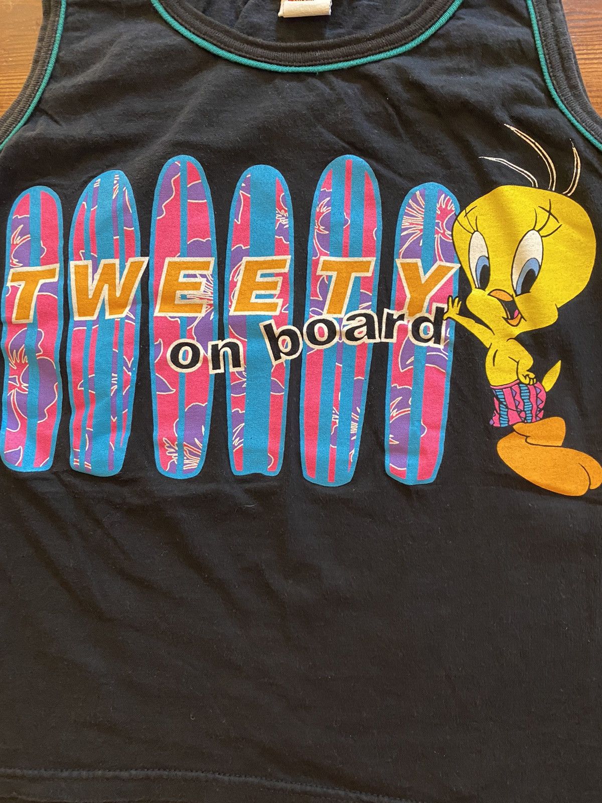 Vintage Vintage 90's KIDS Tweety Bird Surfer Tank Looney Tunes 90’s Size US XXS / EU 40 - 2 Thumbnail