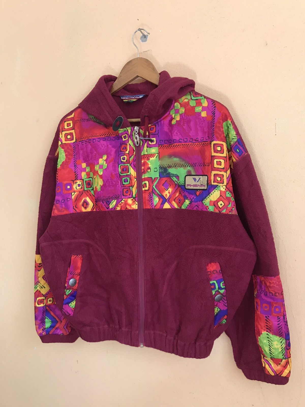 Japanese Brand PHENIX COLORBLOCK FLEECE JACKET Size US M / EU 48-50 / 2 - 4 Thumbnail