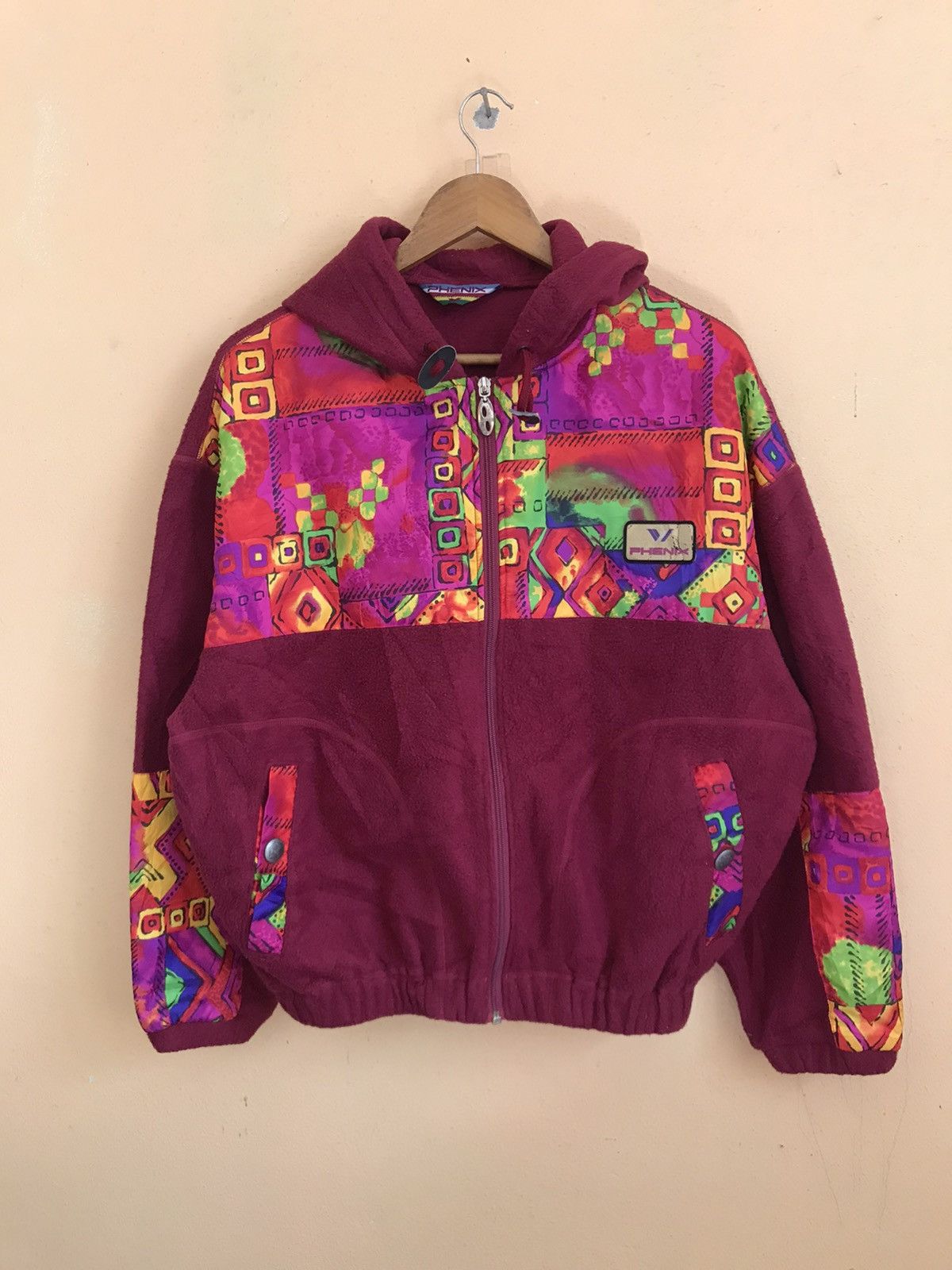 Japanese Brand PHENIX COLORBLOCK FLEECE JACKET Size US M / EU 48-50 / 2 - 2 Thumbnail
