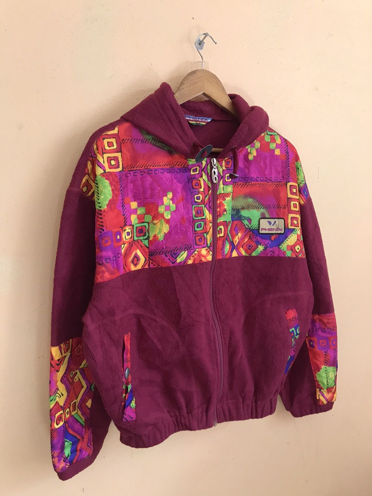 Japanese Brand PHENIX COLORBLOCK FLEECE JACKET Size US M / EU 48-50 / 2 - 3 Thumbnail