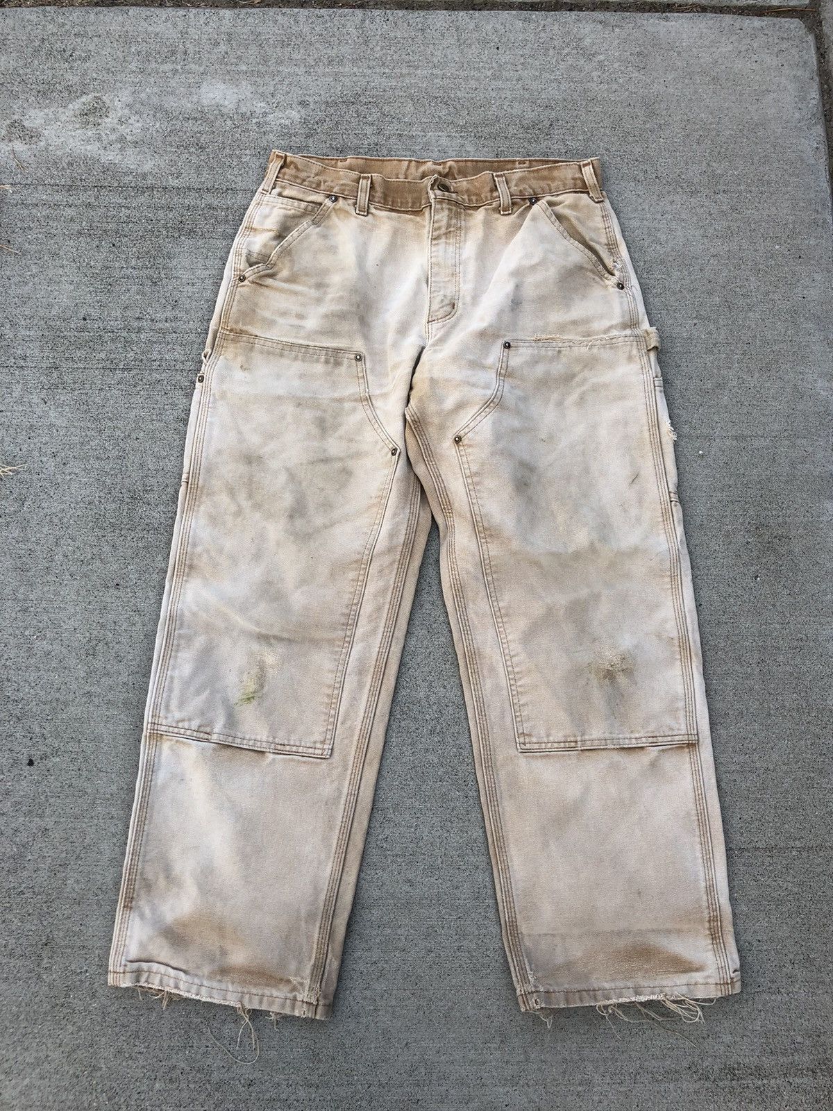 Carhartt Sunfaded Carhartt Double Knee Jeans Size US 32 / EU 48 - 1 Thumbnail
