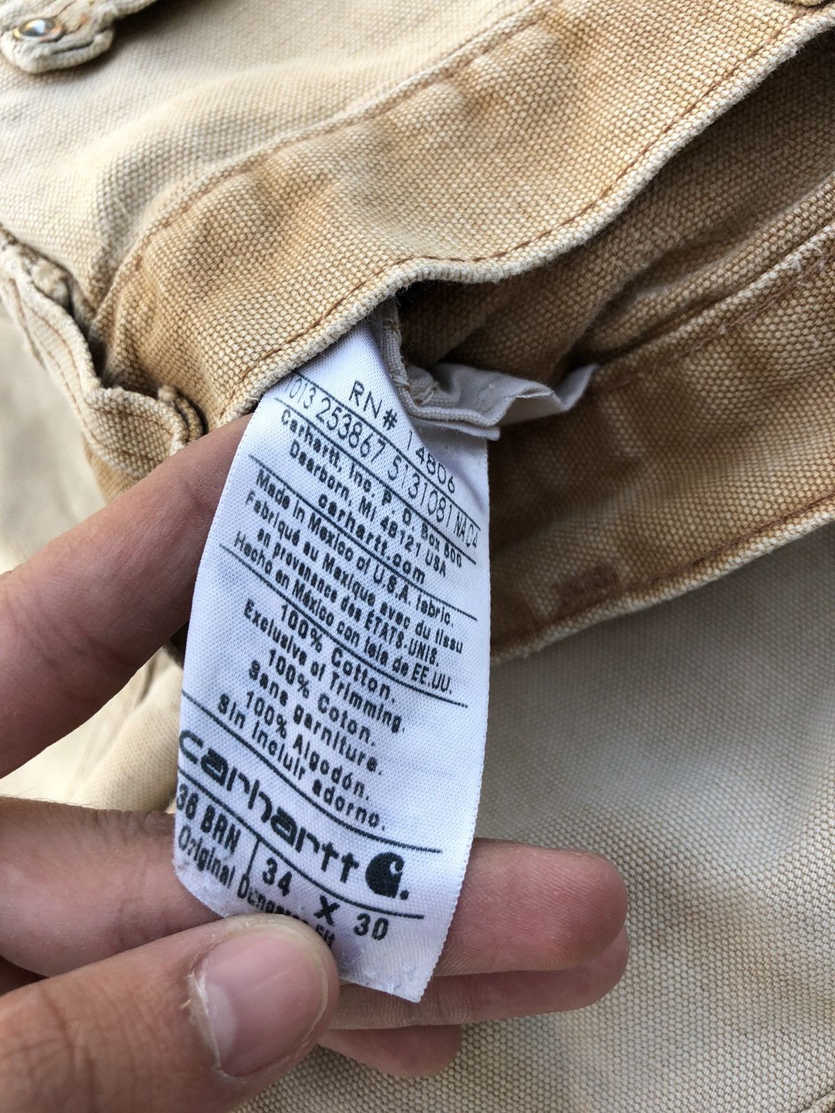 Carhartt Sunfaded Carhartt Double Knee Jeans Size US 32 / EU 48 - 4 Thumbnail