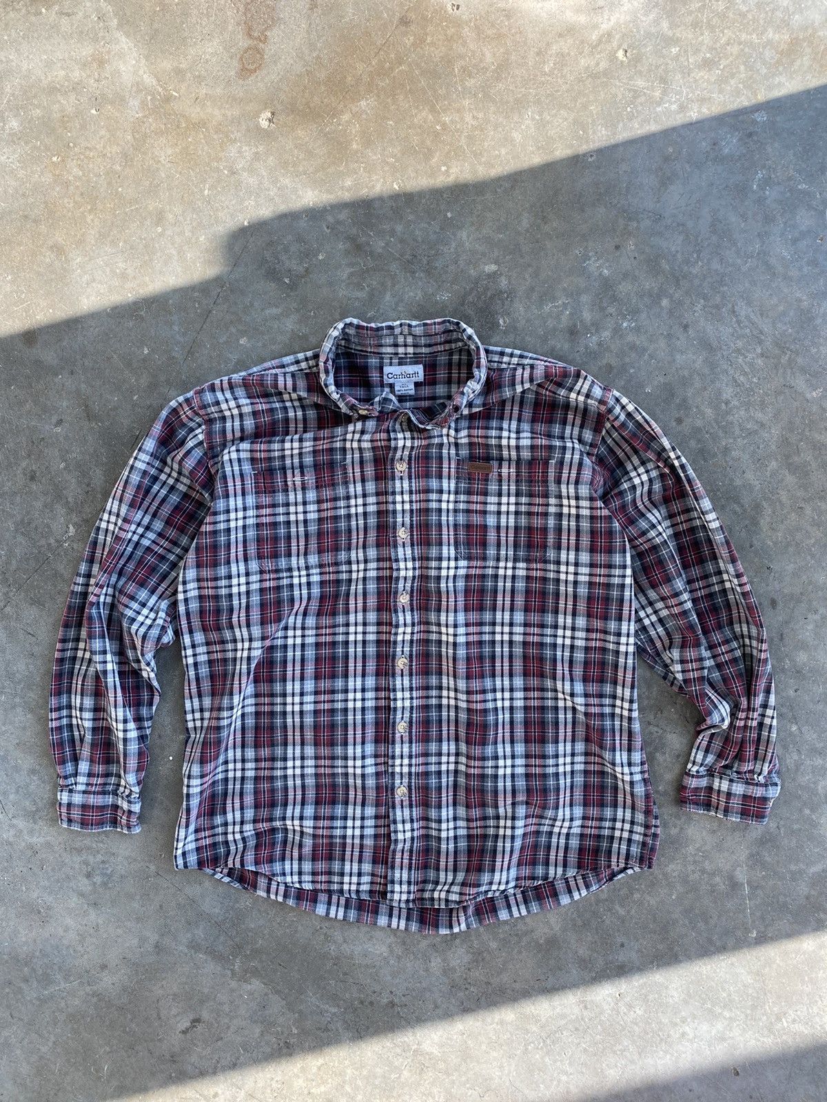 Carhartt Carhartt Classic Plaid Flannel Work Shirt Sz. XL 🥣 Patch Size US XL / EU 56 / 4 - 1 Thumbnail
