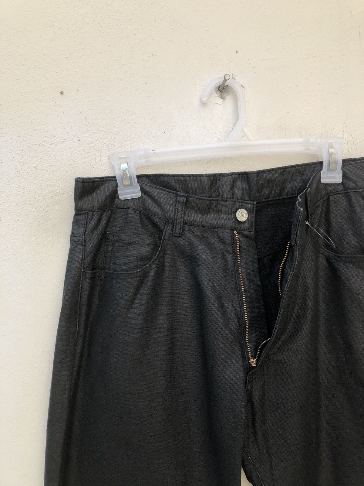 Beams Plus Vintage 1990s Beams Japan Coated Black Jeans Size US 32 / EU 48 - 4 Thumbnail