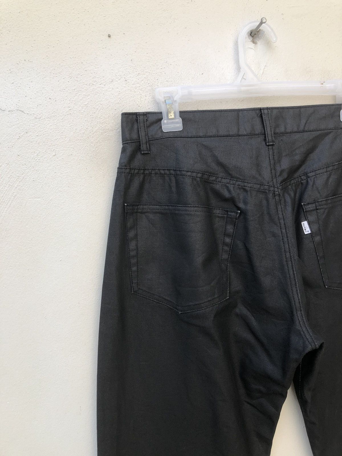 Beams Plus Vintage 1990s Beams Japan Coated Black Jeans Size US 32 / EU 48 - 11 Thumbnail