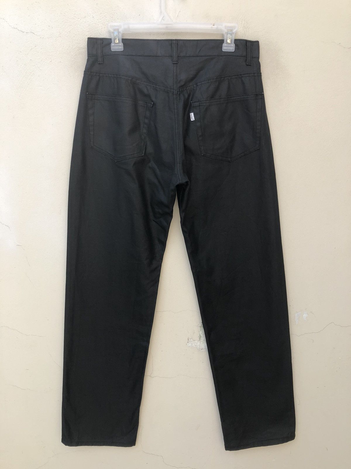 Beams Plus Vintage 1990s Beams Japan Coated Black Jeans Size US 32 / EU 48 - 9 Thumbnail
