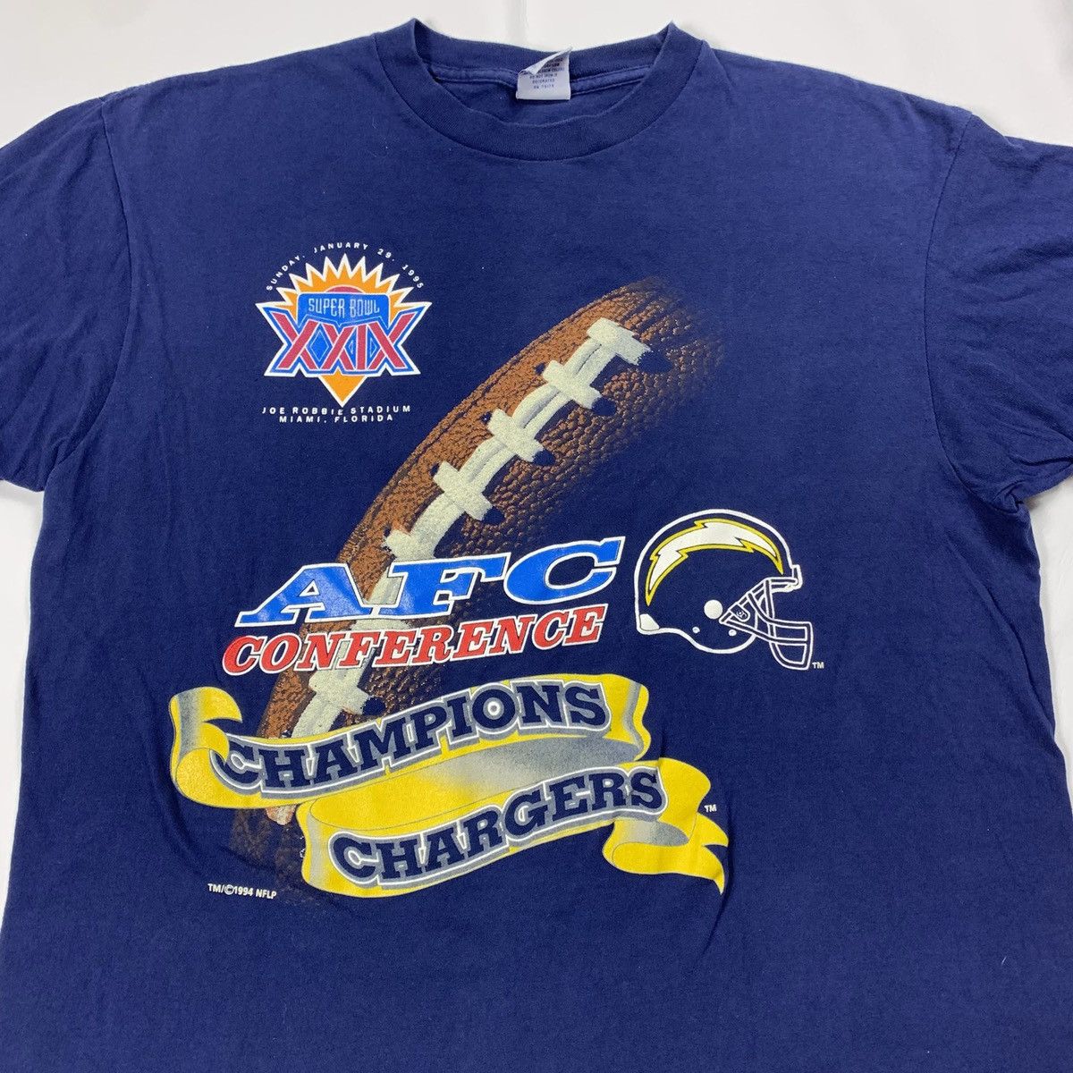 Vintage Vintage 90s San Diego Chargers AFC Super Bowl XXIX Shirt XL ...