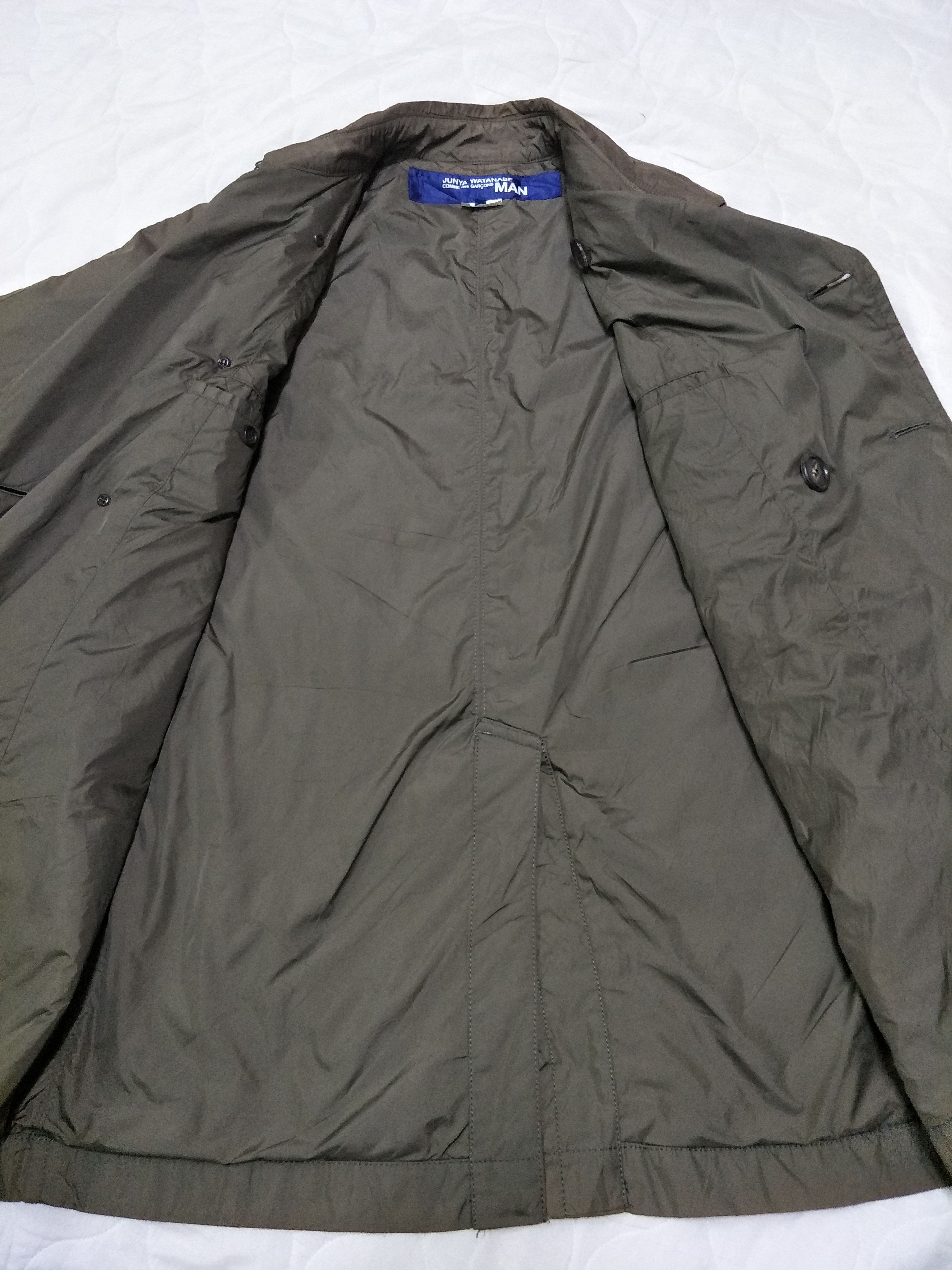 Comme des Garcons 08 Junya Watanabe Man CDG Olive Army Double Breast Coat Size US S / EU 44-46 / 1 - 9 Thumbnail