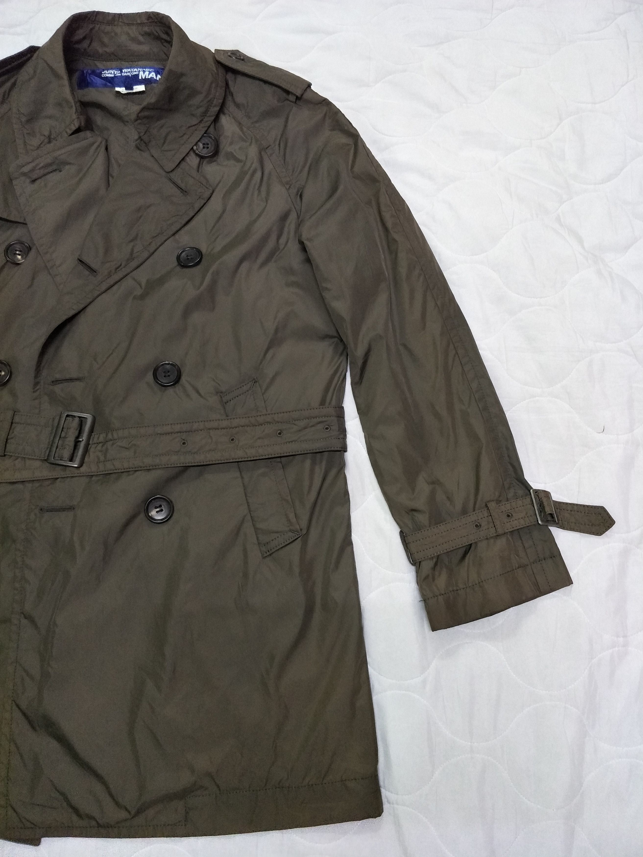 Comme des Garcons 08 Junya Watanabe Man CDG Olive Army Double Breast Coat Size US S / EU 44-46 / 1 - 4 Thumbnail