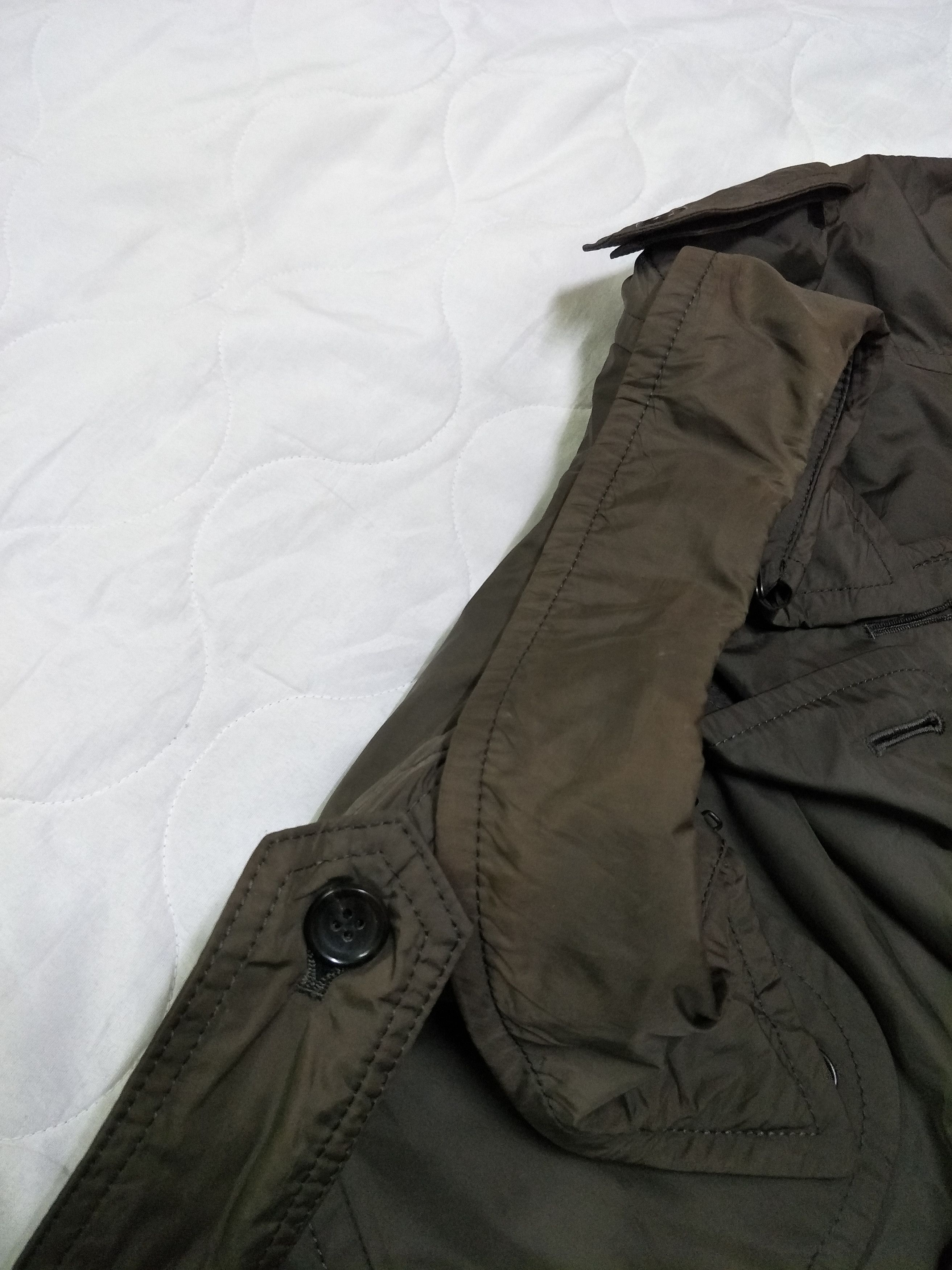 Comme des Garcons 08 Junya Watanabe Man CDG Olive Army Double Breast Coat Size US S / EU 44-46 / 1 - 6 Thumbnail