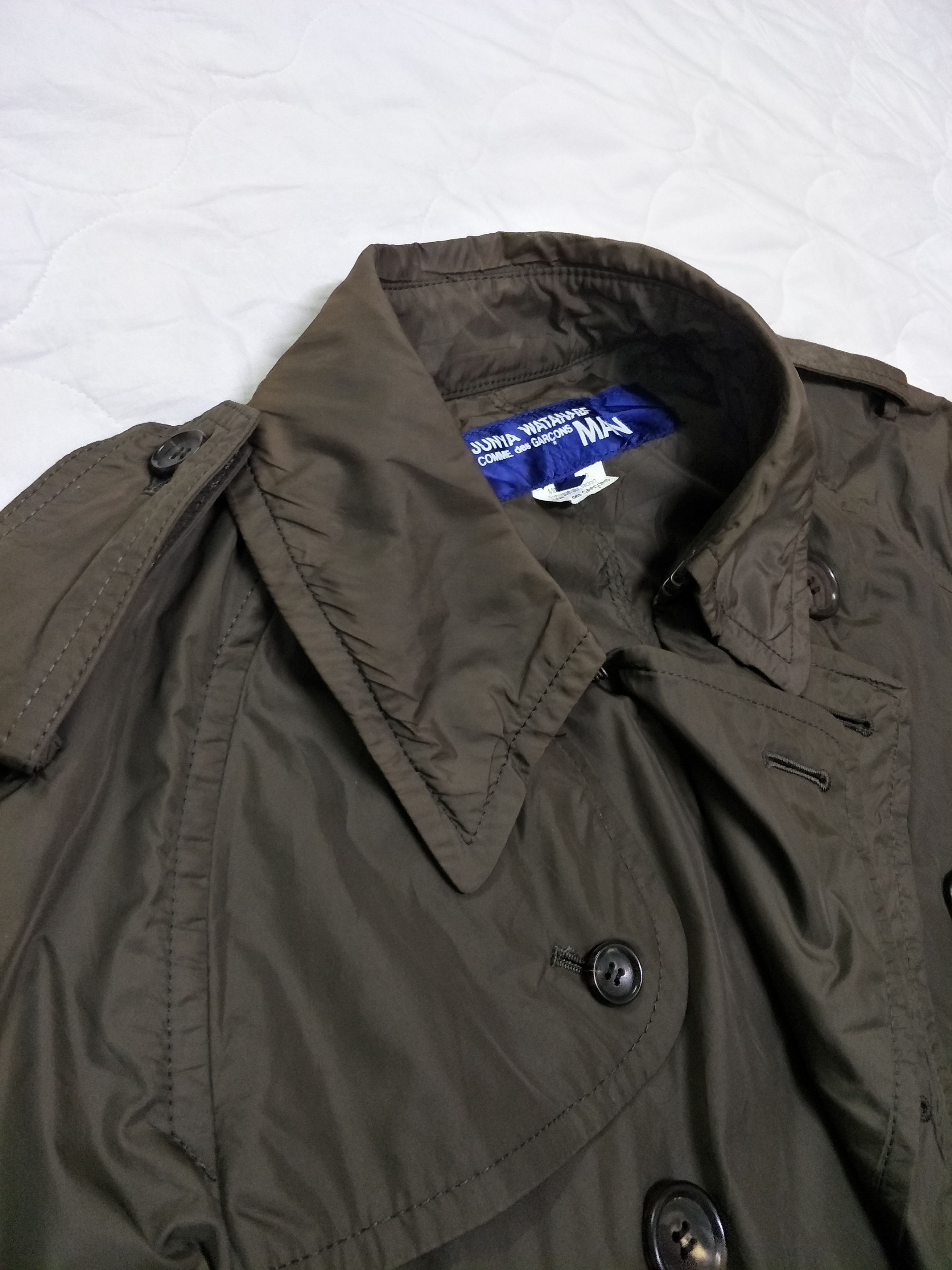 Comme des Garcons 08 Junya Watanabe Man CDG Olive Army Double Breast Coat Size US S / EU 44-46 / 1 - 7 Thumbnail