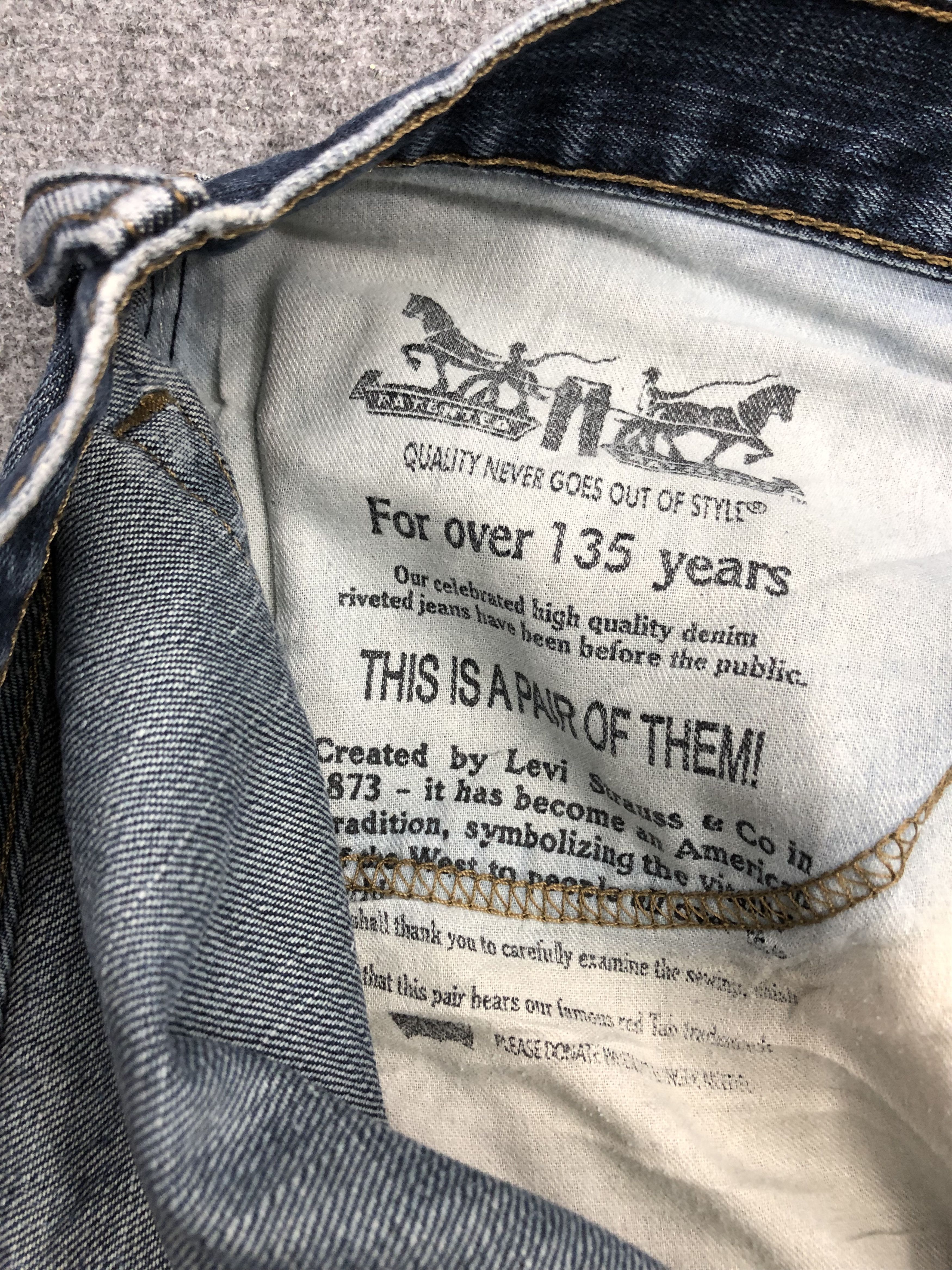 Levi's Vintage Levis 559 Denim DP1306 Size US 35 - 15 Thumbnail