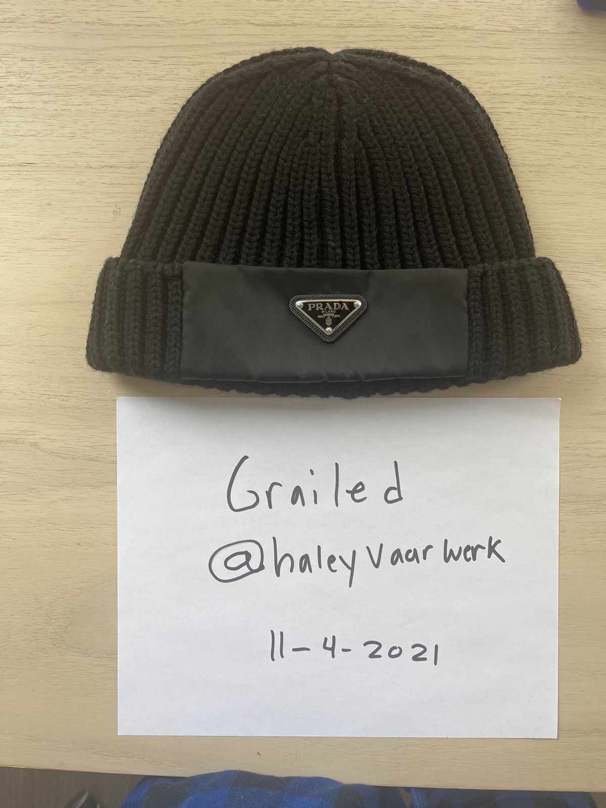 PRADA　Re-Nylon　Gabardine and wool cap Prada Re-Nylon Gabardine And Wool Cap | Saks Fifth Avenue