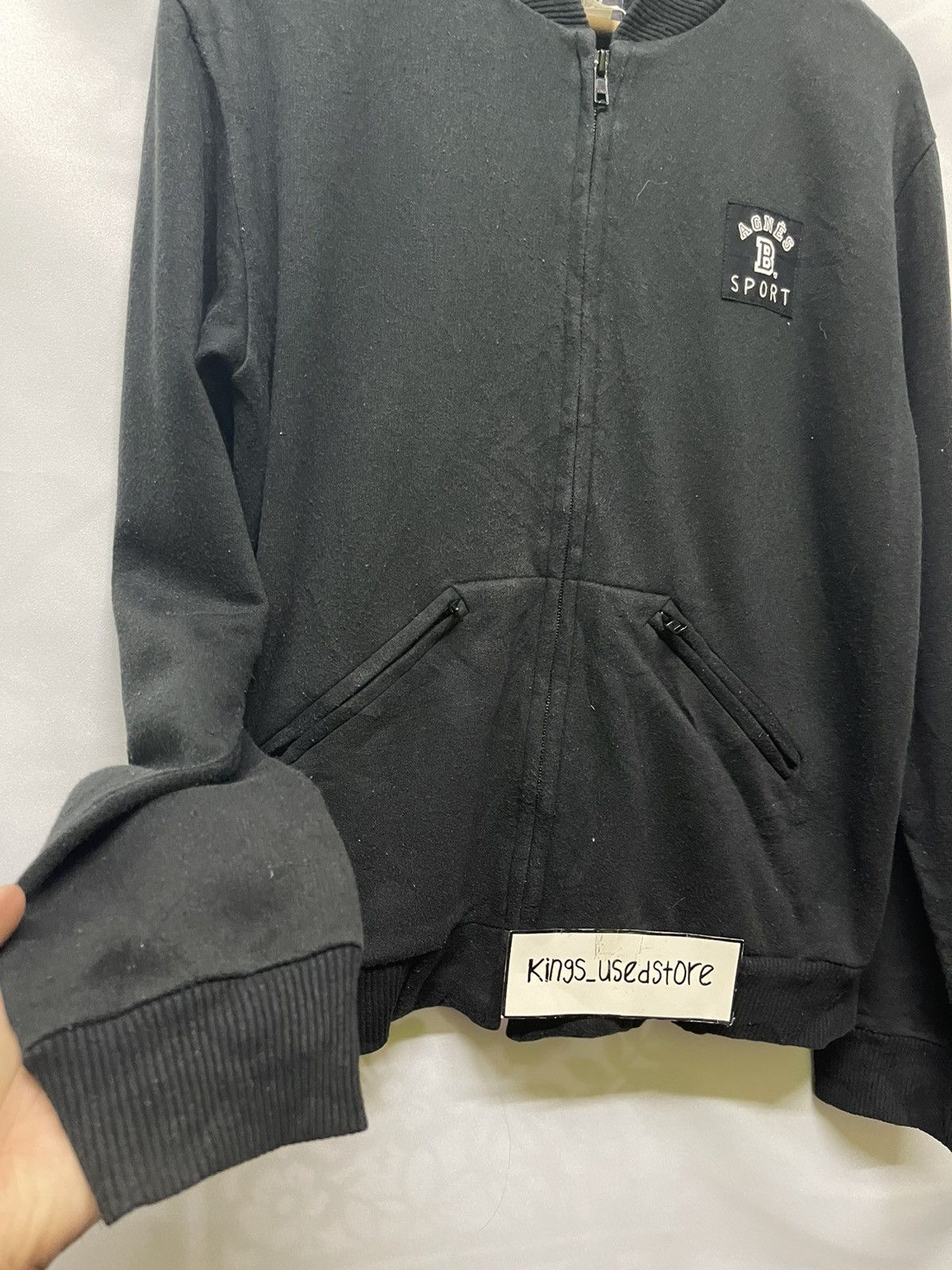 agnes b. AGNES B SPORT FULL ZIPPER BLACK JACKET Size US L / EU 52-54 / 3 - 5 Thumbnail