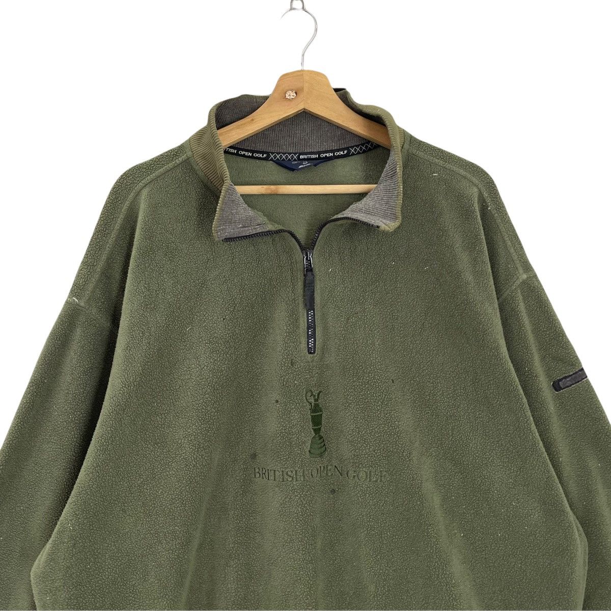 Japanese Brand Vintage Mizuno British Open Golf Collar Fleece Oversize XL Size US XL / EU 56 / 4 - 4 Thumbnail