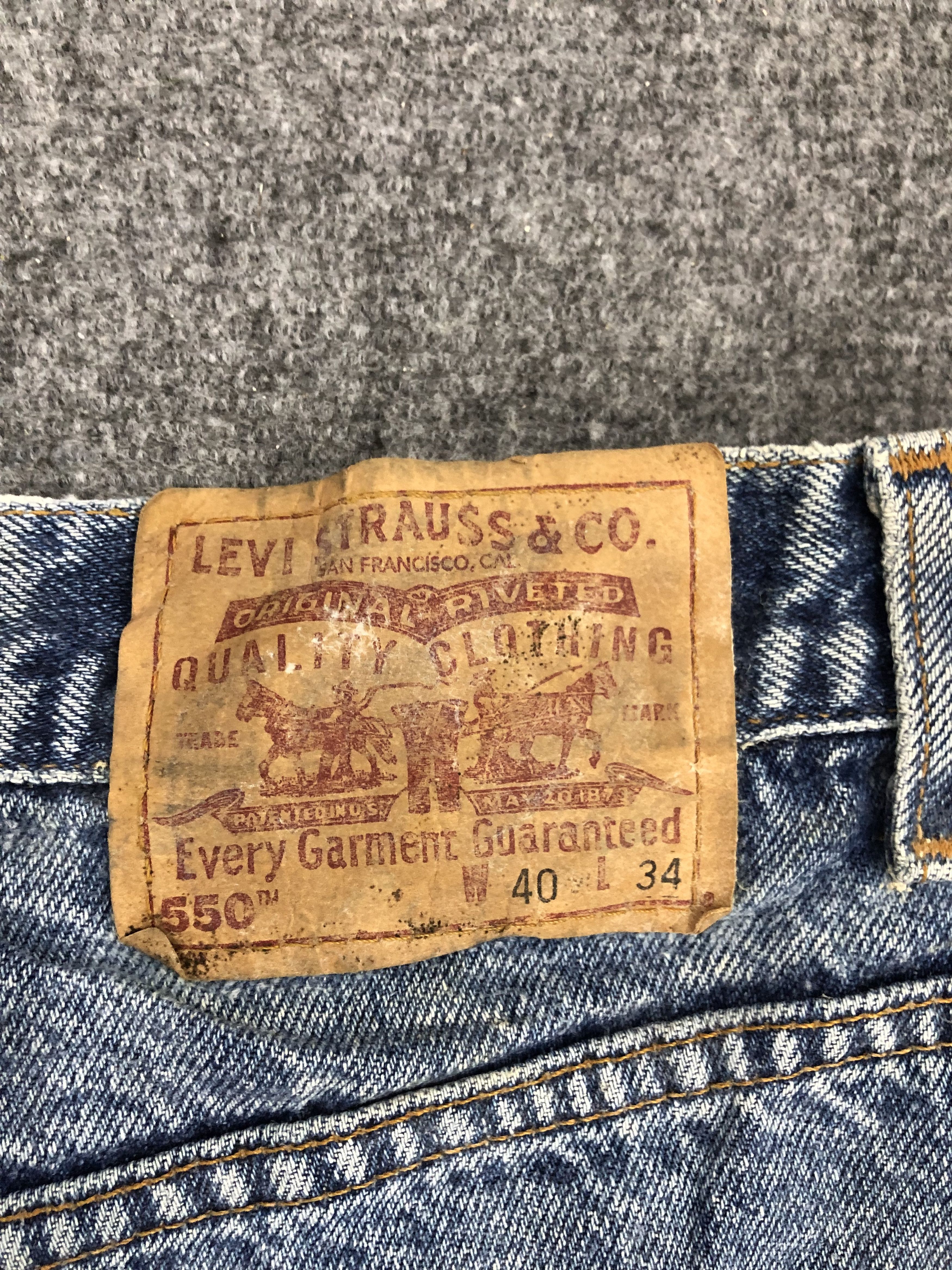 Levi's Vintage Levis 550 Denim DP1297 Size US 38 / EU 54 - 5 Thumbnail