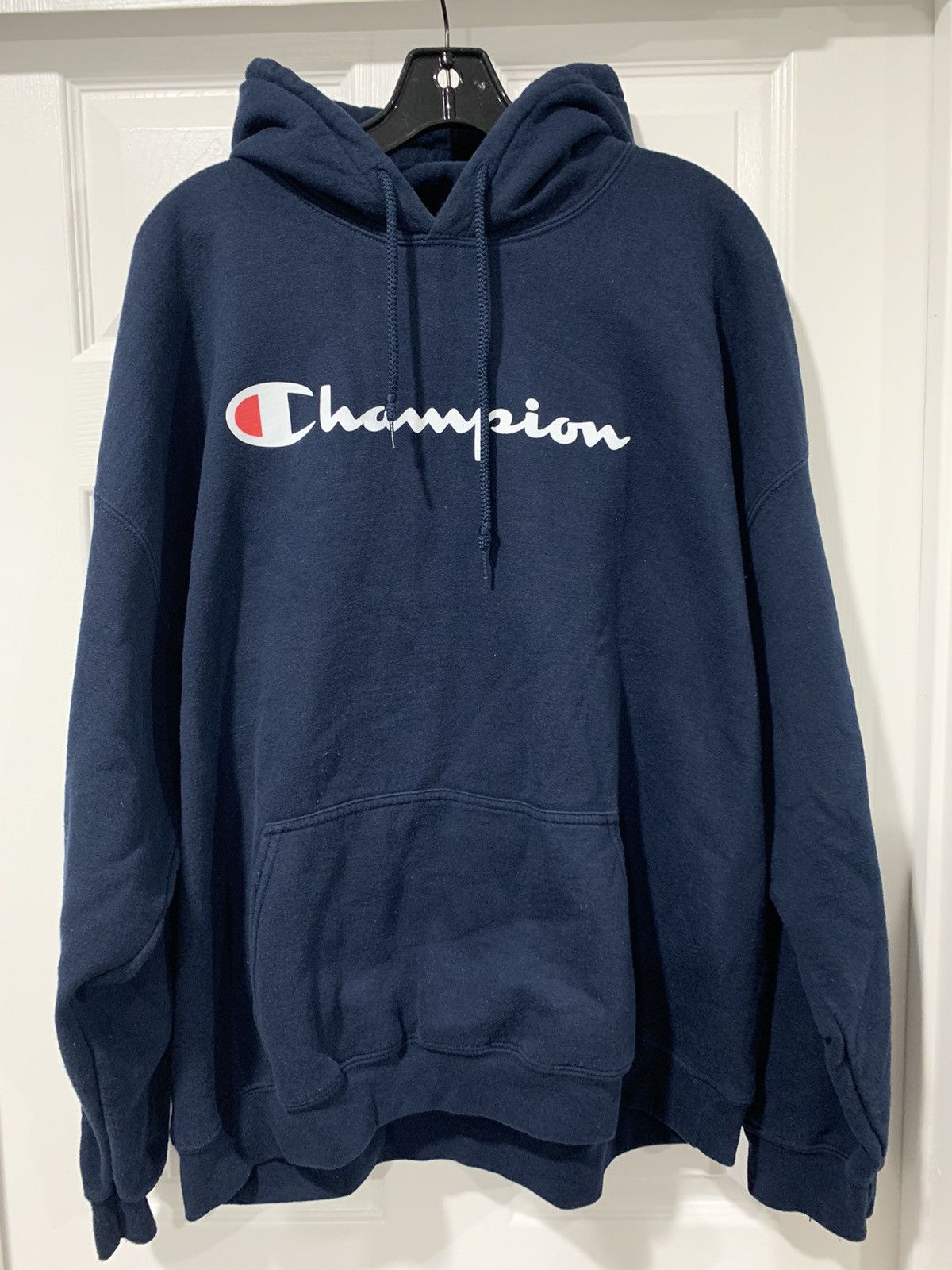 Champion Champion Hoodie Baggy Fit Navy Blue | Grailed