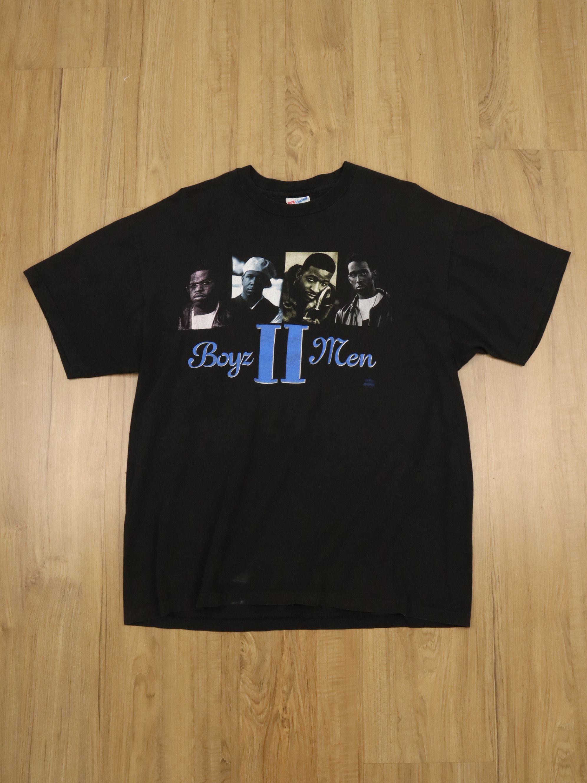 Band Tees × Rap Tees × Vintage Vintage 90's Boyz 2 Men All Around The World Tour R&B Shirt Size US XL / EU 56 / 4 - 4 Thumbnail