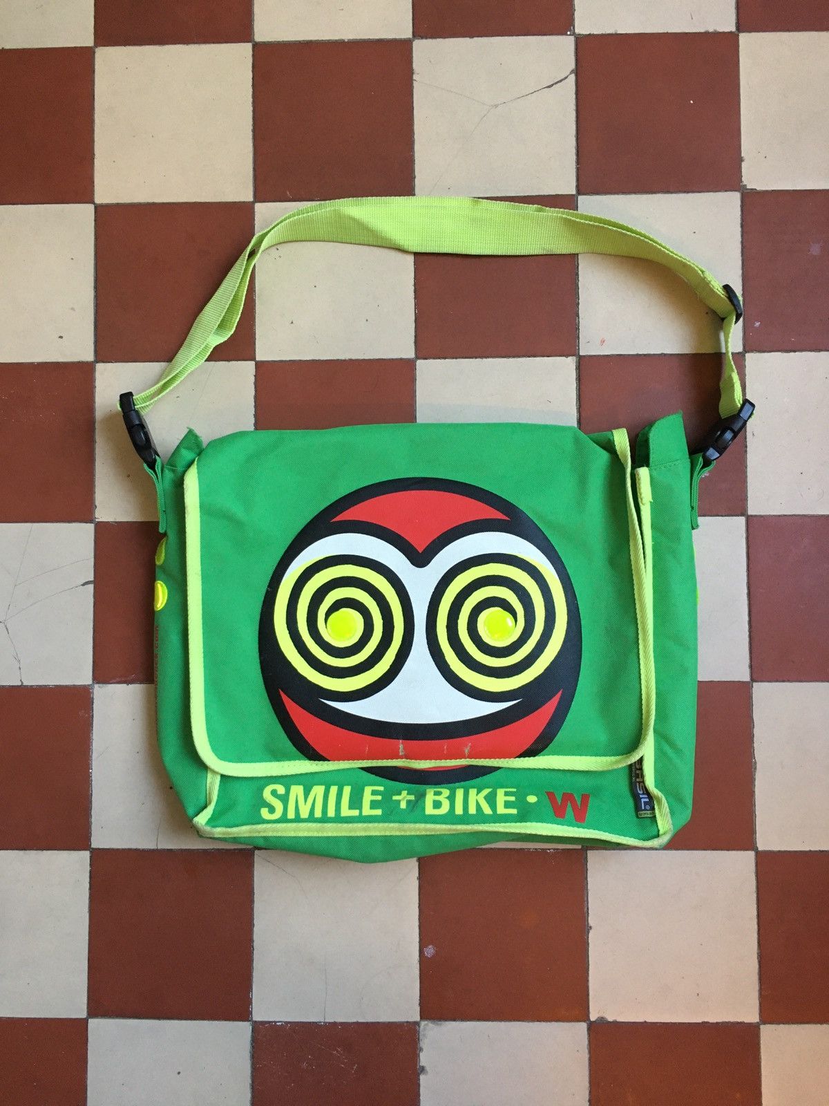 Walter Van Beirendonck W< Smile and Bike Logo Neon Green 