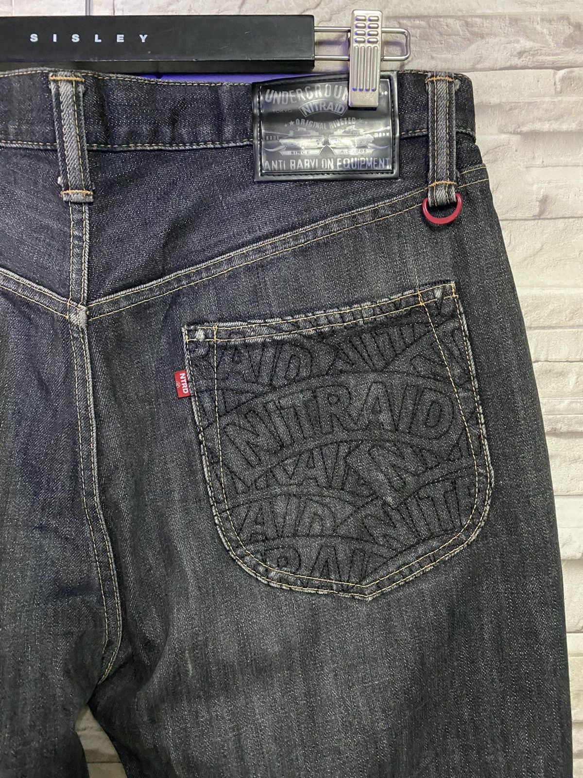 Nitraid Japanese Brand Nitraid Black Denim Jeans Embroidery Size US 34 / EU 50 - 1 Thumbnail