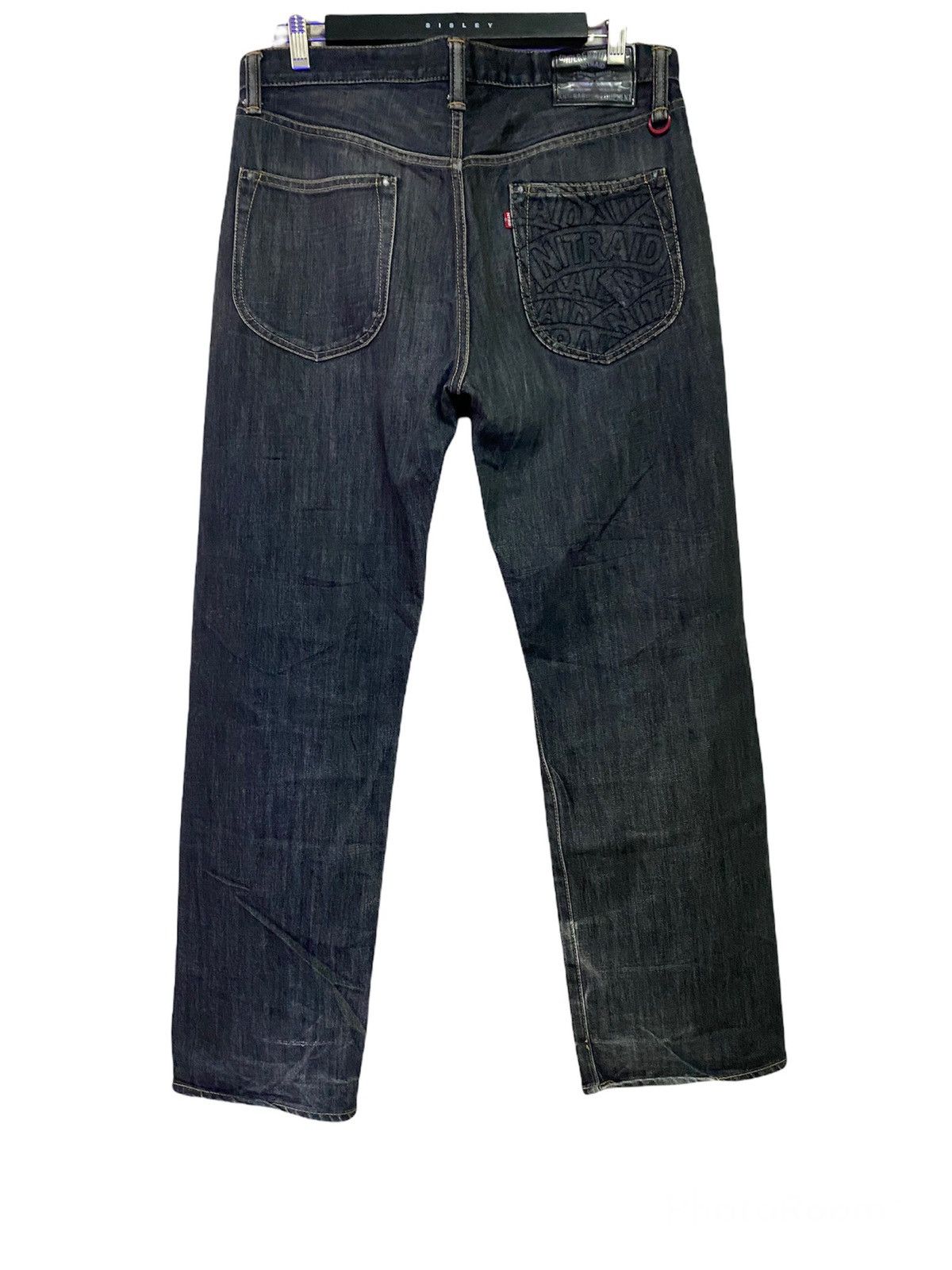 Nitraid Japanese Brand Nitraid Black Denim Jeans Embroidery Size US 34 / EU 50 - 2 Thumbnail