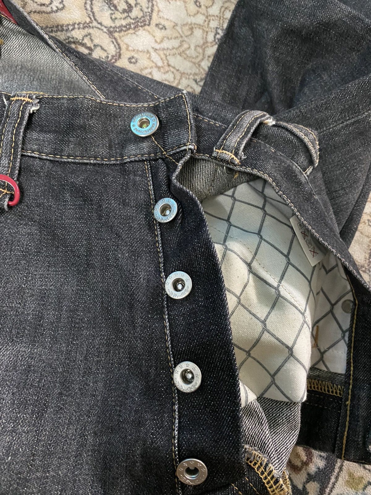 Nitraid Japanese Brand Nitraid Black Denim Jeans Embroidery Size US 34 / EU 50 - 15 Thumbnail