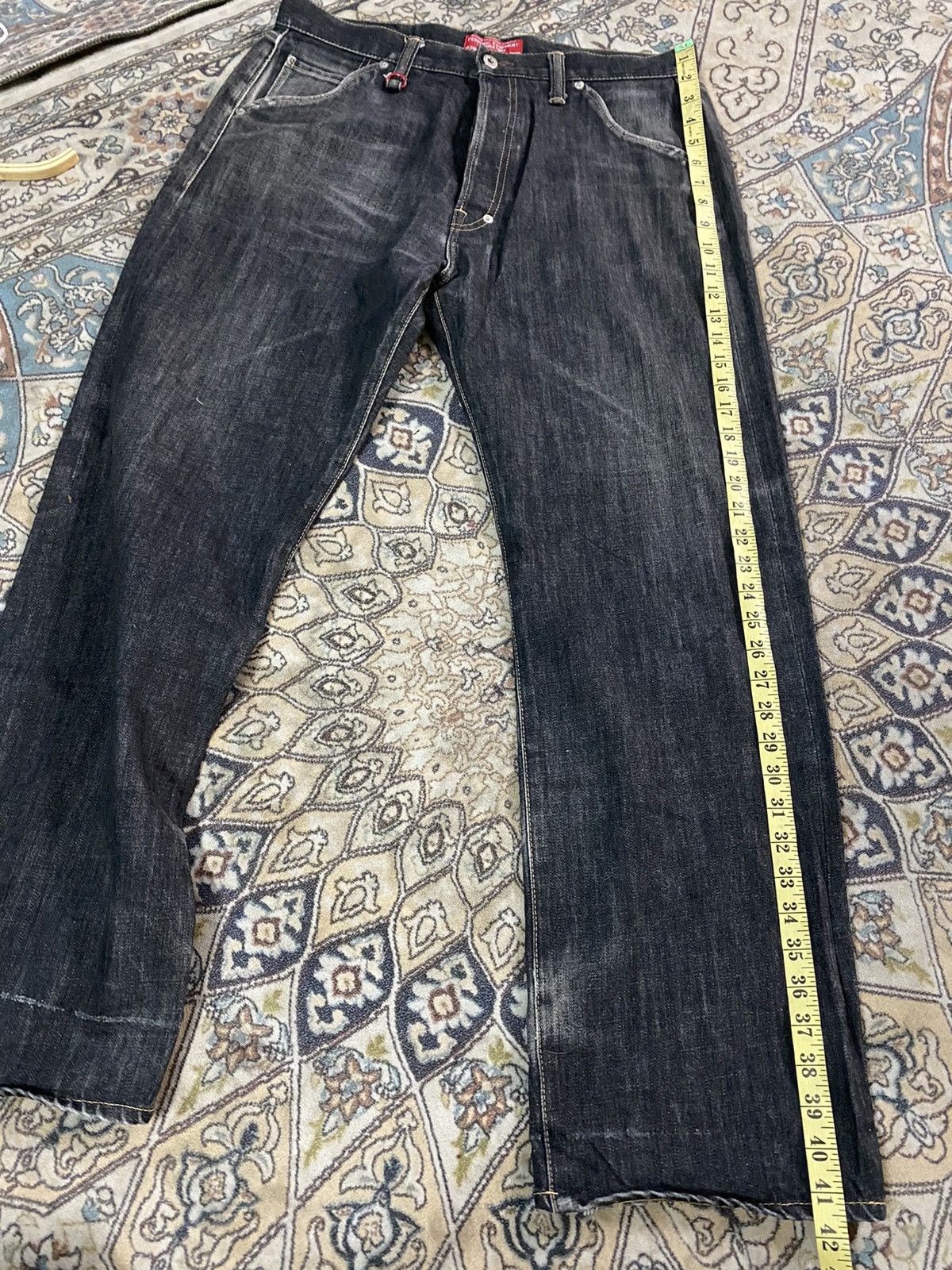 Nitraid Japanese Brand Nitraid Black Denim Jeans Embroidery Size US 34 / EU 50 - 18 Thumbnail