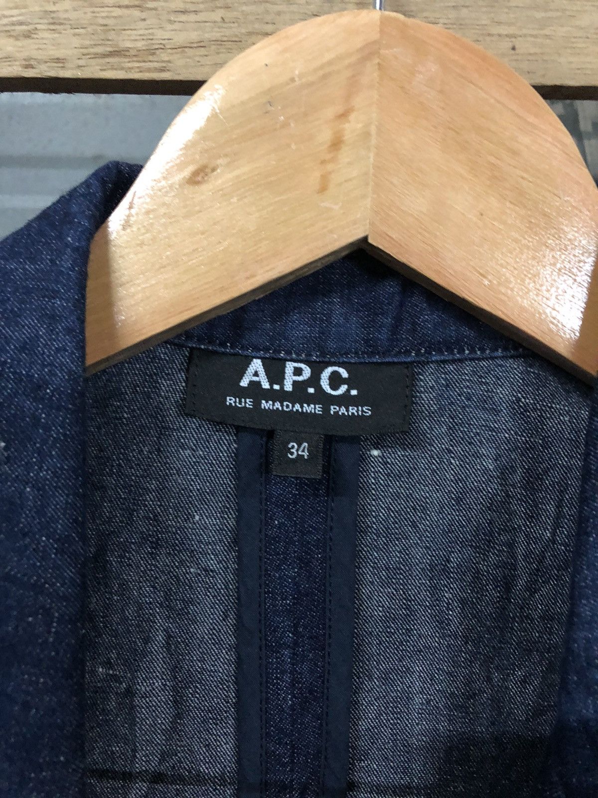 A.P.C. A.P.C Denim Buttonless suit jacket design Size US XS / EU 42 / 0 - 7 Thumbnail