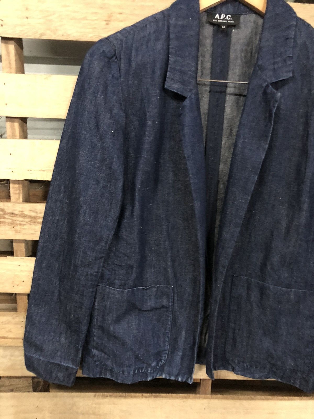 A.P.C. A.P.C Denim Buttonless suit jacket design Size US XS / EU 42 / 0 - 6 Thumbnail