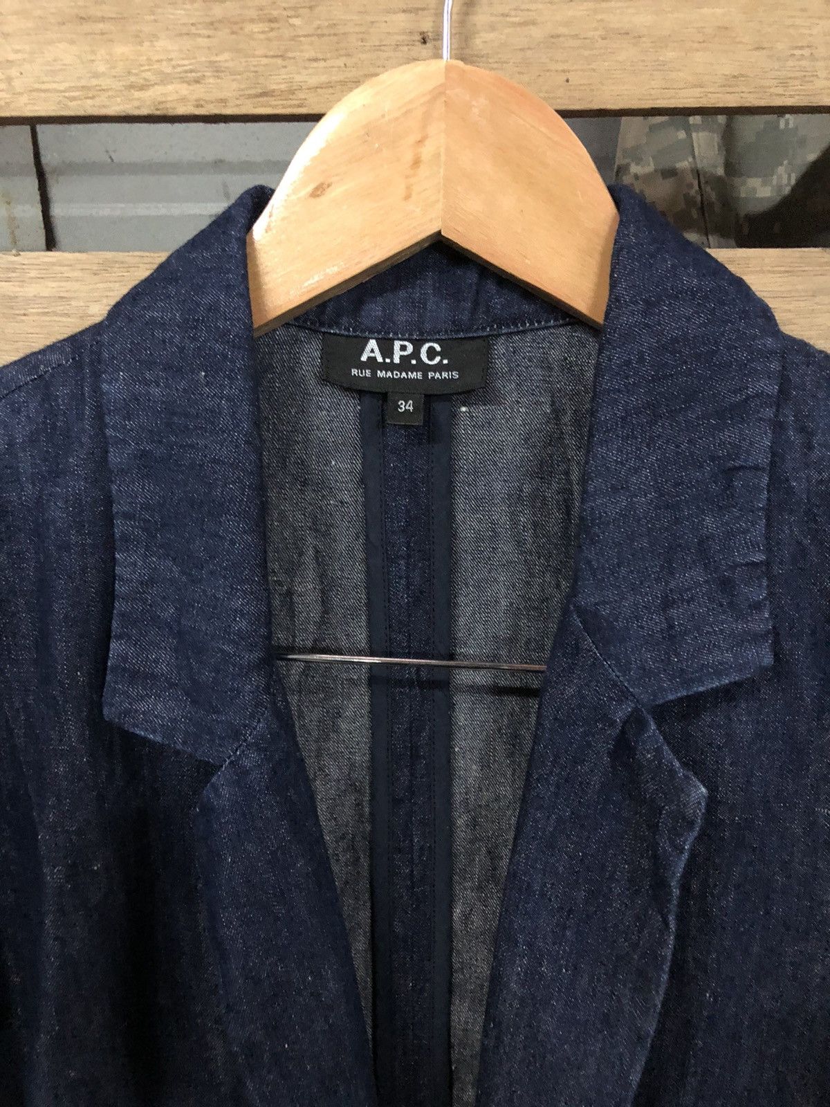 A.P.C. A.P.C Denim Buttonless suit jacket design Size US XS / EU 42 / 0 - 5 Thumbnail