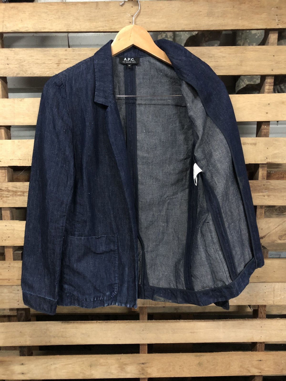 A.P.C. A.P.C Denim Buttonless suit jacket design Size US XS / EU 42 / 0 - 3 Thumbnail