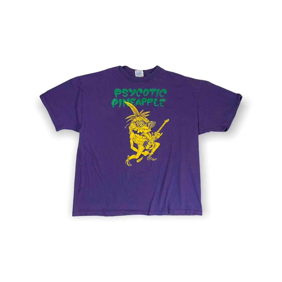 Band Tees × Hanes × Vintage 80s Psycotic Pineapple Tee Size US XXL / EU 58 / 5 - 2 Thumbnail
