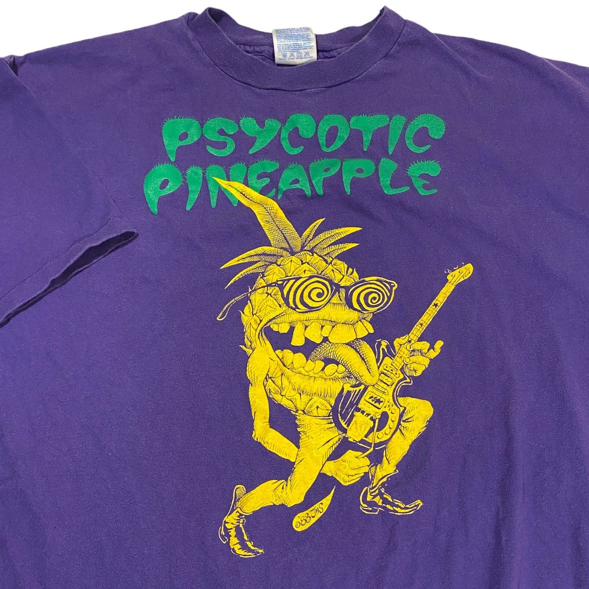Band Tees × Hanes × Vintage 80s Psycotic Pineapple Tee Size US XXL / EU 58 / 5 - 1 Thumbnail
