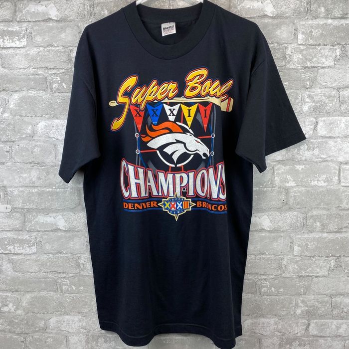 Vintage Vintage 1998 Superbowl XXXII Broncos Blue Tee Large | Grailed