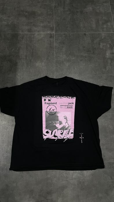 Travis Scott Travis scott Cactus jack/Fragment Black Pink tee XXL