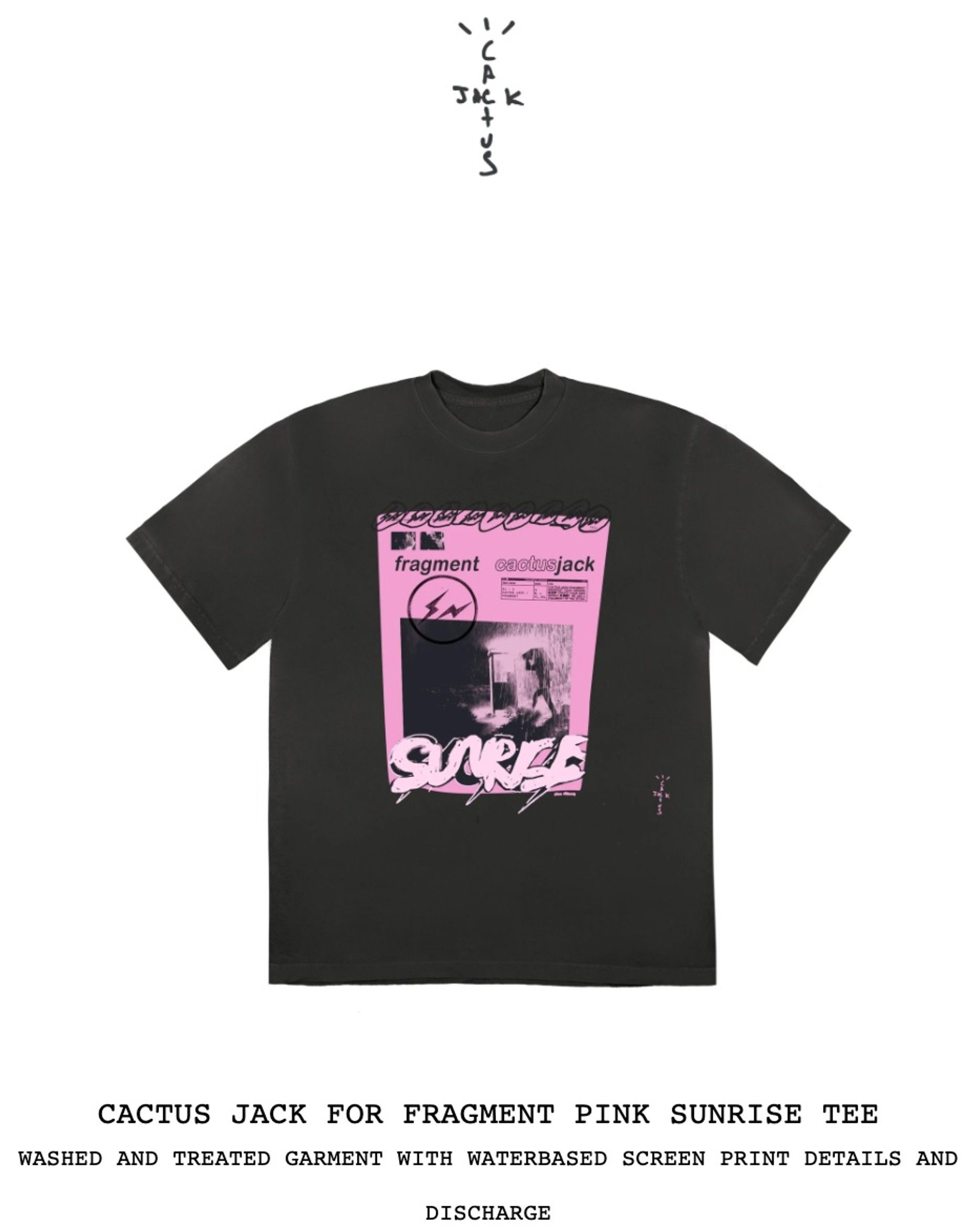 Travis Scott Travis scott Cactus jack/Fragment Black Pink tee XXL