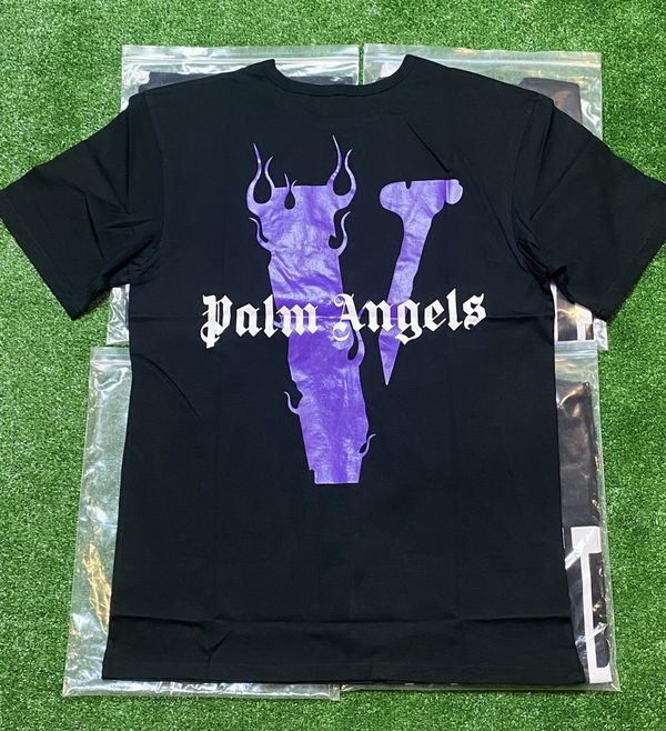 Vlone x Palm Angels Purple T-shirt Size Large - Free Same-Day Shipping