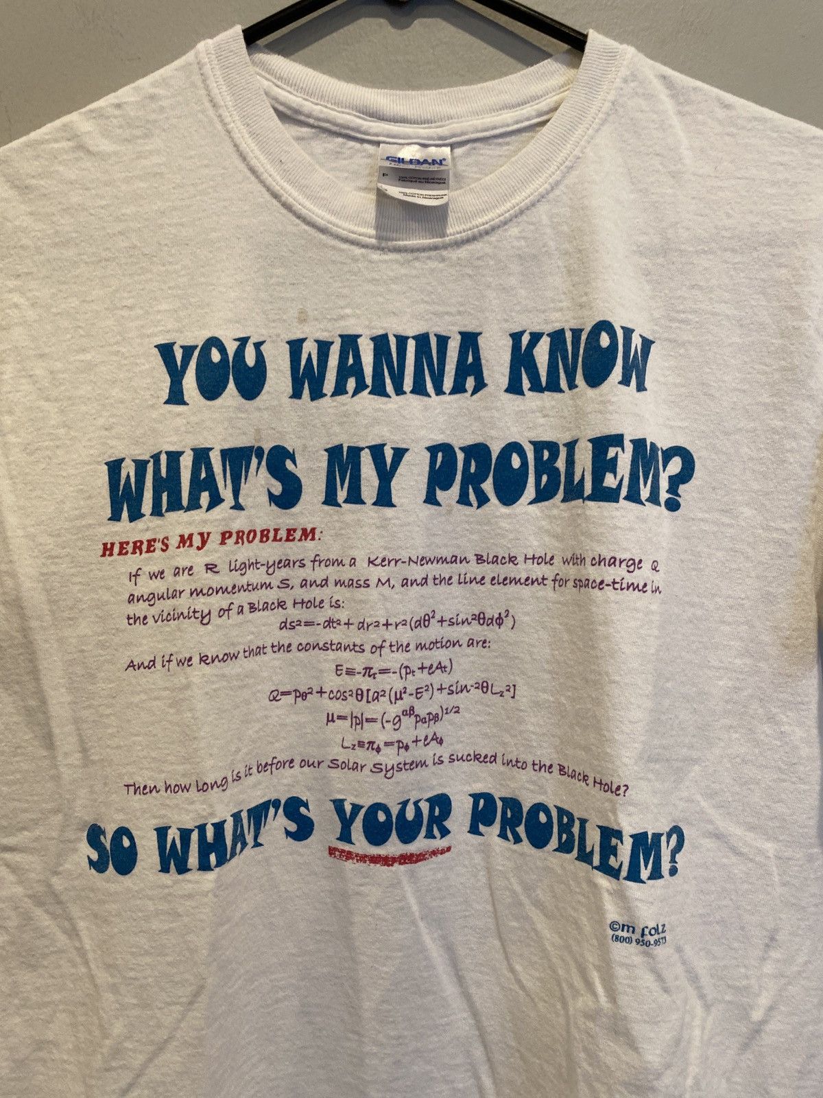 Vintage Vintage Y2K “What’s My Problem?” Tee Size US S / EU 44-46 / 1 - 2 Thumbnail