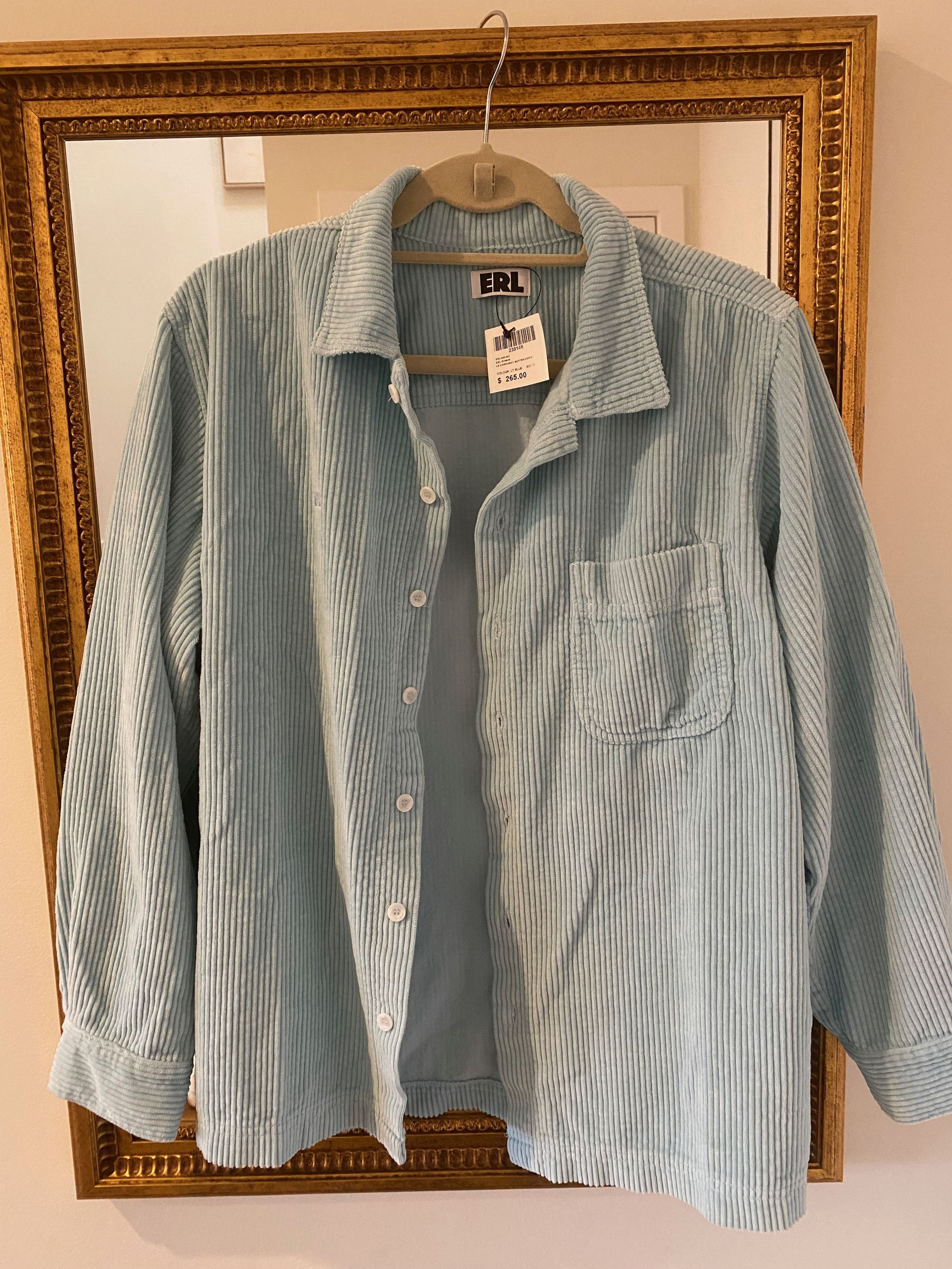 ERL ERL Light Blue Corduroy Shirt Size US S / EU 44-46 / 1 - 1 Thumbnail